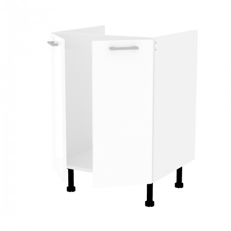 RITA BASIC biały połysk b_S60ZL_2F szafka pod zlew