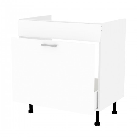 RITA BASIC biały połysk b_S80ZL_1SM szafka pod zlew