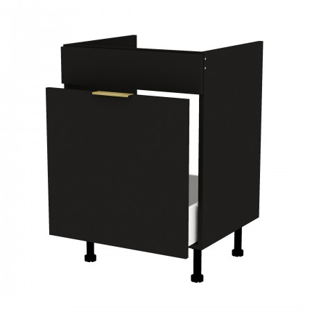 LAMIe BASIC czarny c_S60ZL_1SM szafka kuchenna pod zlew