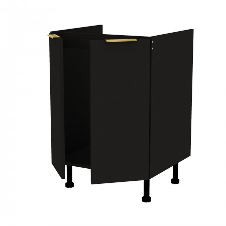 LAMIe BASIC czarny c_S60ZL_2F szafka kuchenna pod zlew