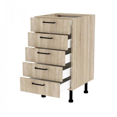 LAMI BASIC dąb sonoma ds_S45_5S szafka stojąca